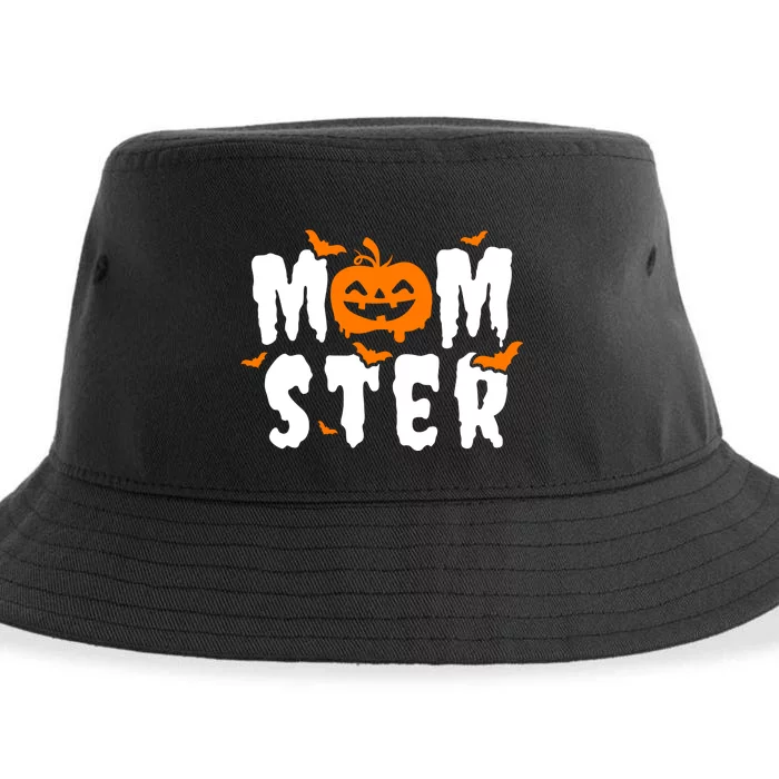 Monster Mom Halloween Pumpkin Sustainable Bucket Hat