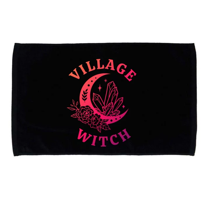 Mystical Moon Halloween Village Witch Gift Microfiber Hand Towel