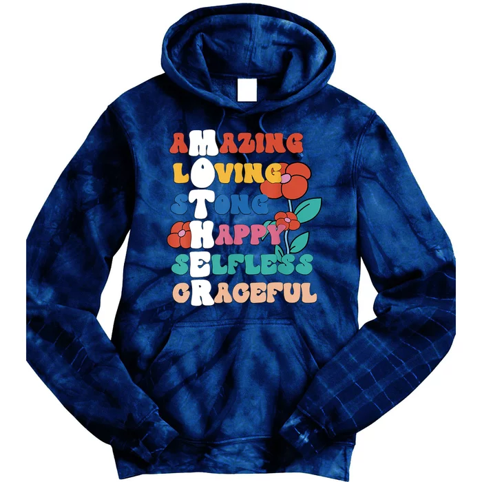 MOTHER Meaning I Love Mom Mothers Day Tie Dye Hoodie