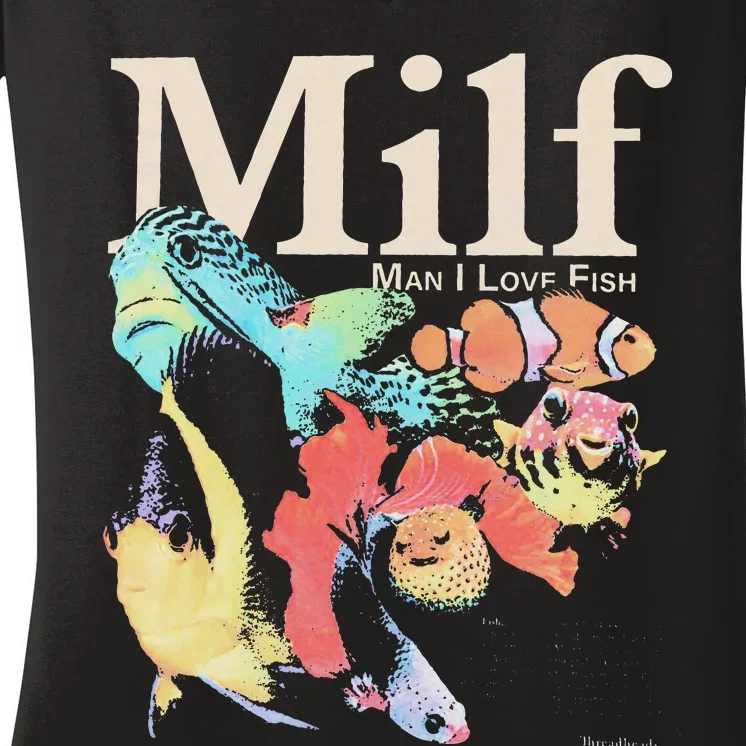 Milf Man I Love Fish Women's V-Neck T-Shirt