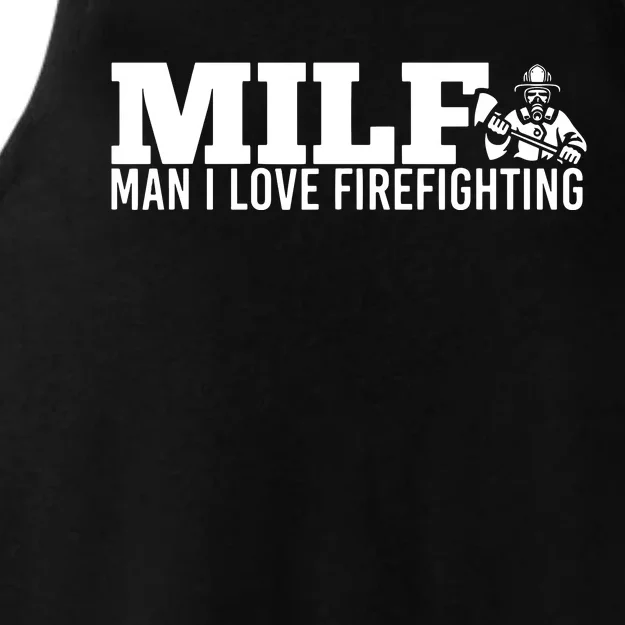 Milf Man I Love Firefighting Fire Dept Job For Funny Fireman Ladies Tri-Blend Wicking Tank