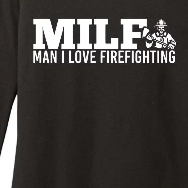 Milf Man I Love Firefighting Fire Dept Job For Funny Fireman Womens CVC Long Sleeve Shirt