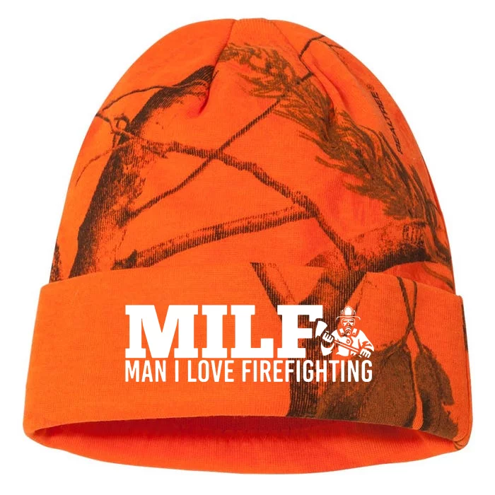 Milf Man I Love Firefighting Fire Dept Job For Funny Fireman Kati - 12in Camo Beanie