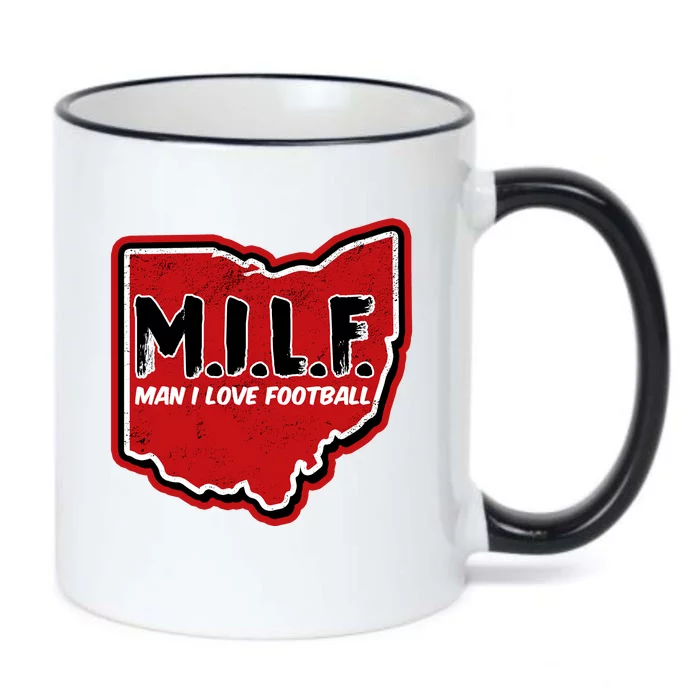 MILF Man I Love Football Ohio State Black Color Changing Mug