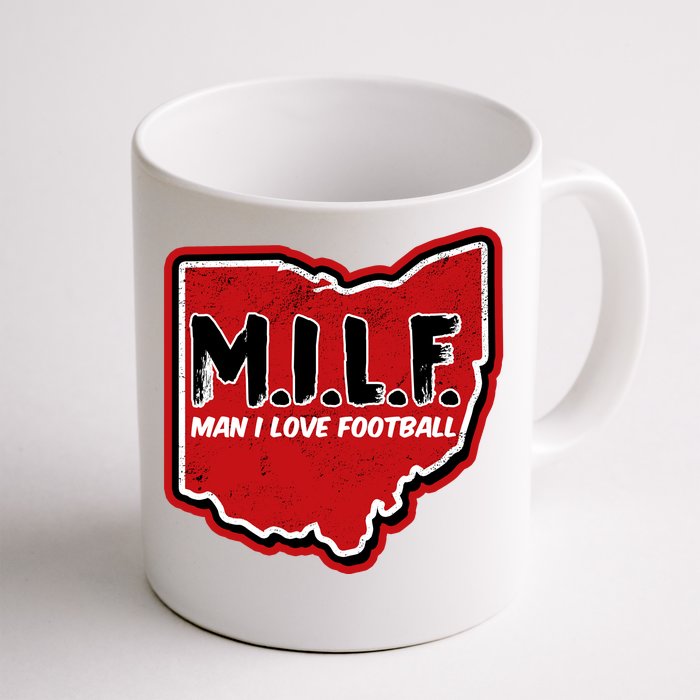 MILF Man I Love Football Ohio State Front & Back Coffee Mug