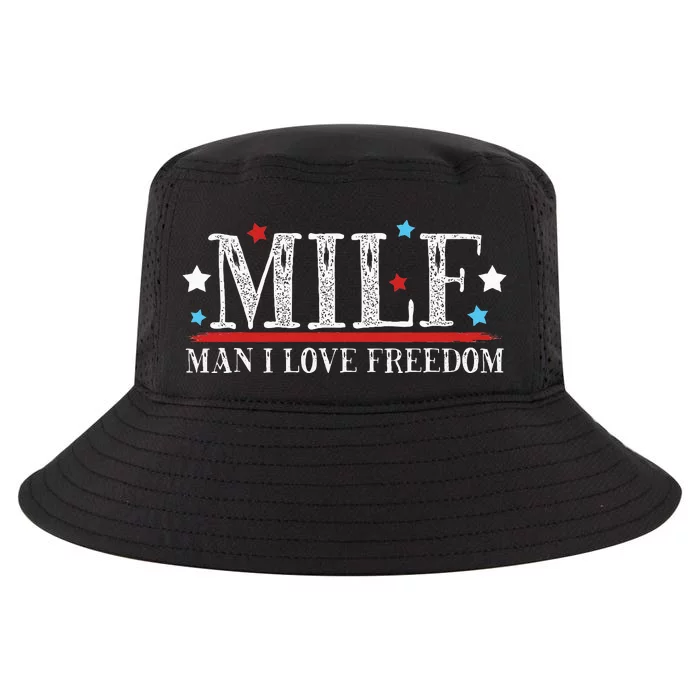 MILF Man I Love Freedom Funny Patriotic 4th Of July Funny Cool Comfort Performance Bucket Hat