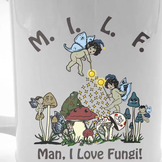 MILF Man I Love Fungi Mushroom Ideal For Valentine's Day Front & Back Beer Stein