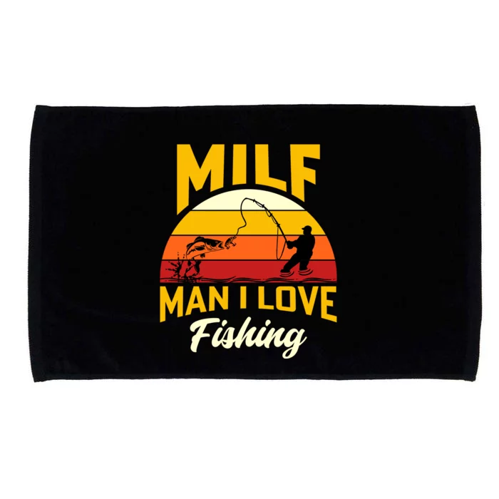 MILF Man I Love Fishing Camping Fish Funny Microfiber Hand Towel