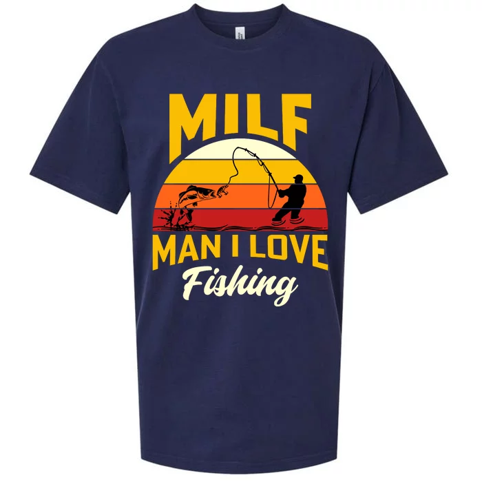 MILF Man I Love Fishing Camping Fish Funny Sueded Cloud Jersey T-Shirt