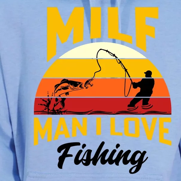 MILF Man I Love Fishing Camping Fish Funny Unisex Surf Hoodie