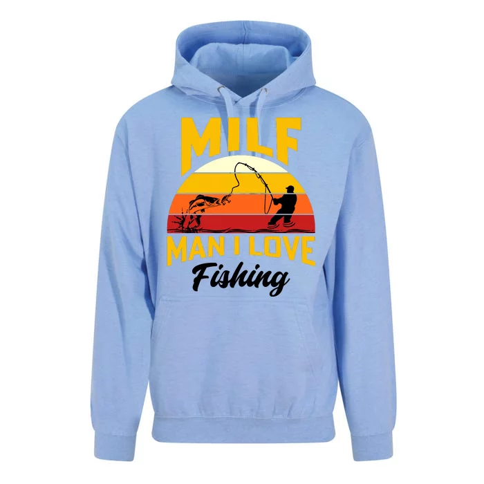 MILF Man I Love Fishing Camping Fish Funny Unisex Surf Hoodie