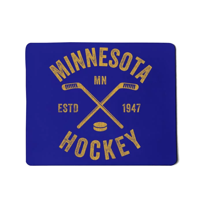 Minnesota Mn Ice Hockey Sticks Vintage Gift Meaningful Gift Mousepad