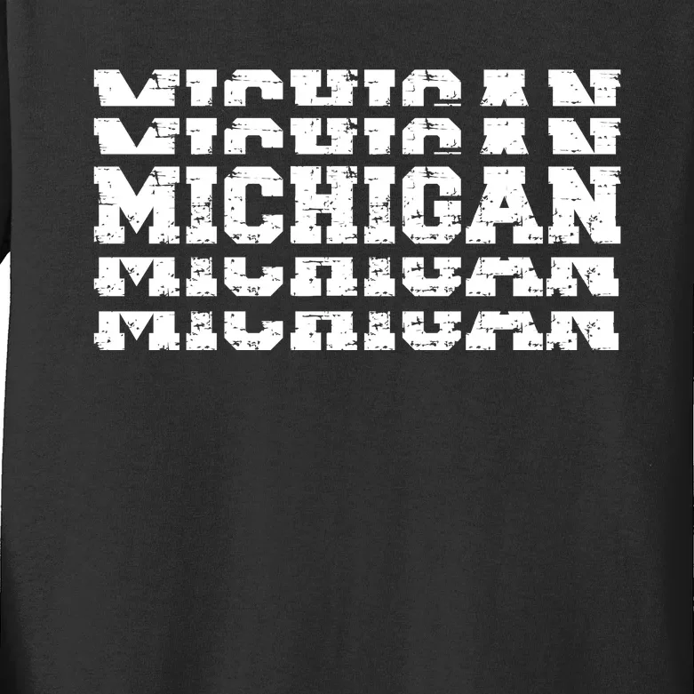 Michigan Kids Long Sleeve Shirt