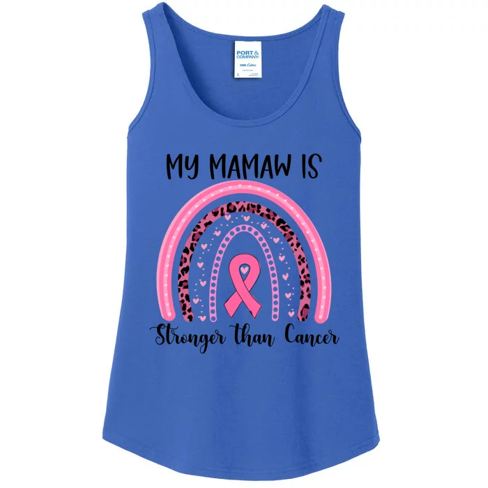 My Mamaw Is Stronger Than Cancer Breast Cancer Awareness Gift Ladies Essential Tank