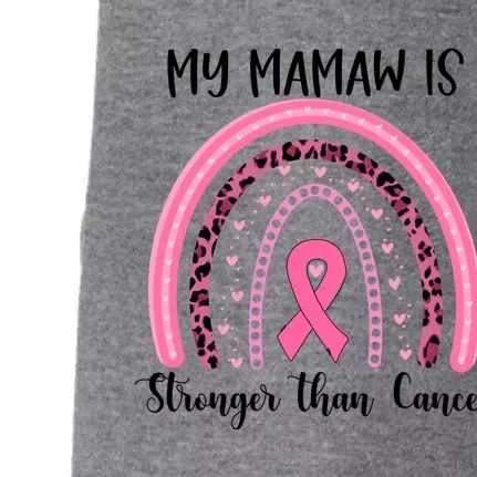 My Mamaw Is Stronger Than Cancer Breast Cancer Awareness Gift Doggie 3-End Fleece Hoodie