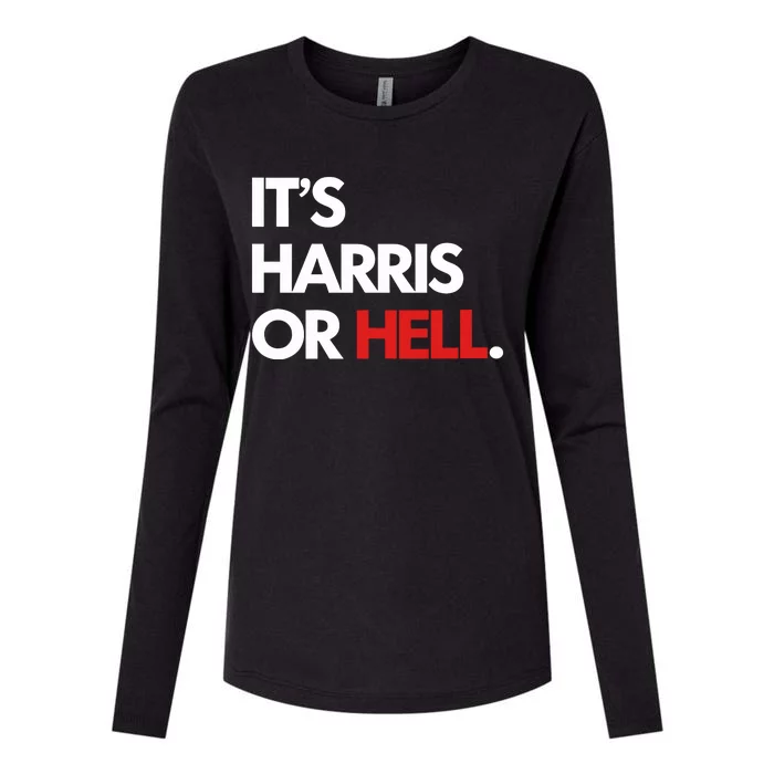 Mahogany Mommies ItS Harris Or Hell Womens Cotton Relaxed Long Sleeve T-Shirt