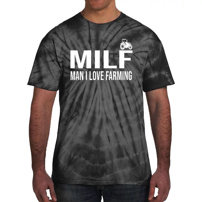 Milf Man I Love Farming Kansas State Football Fan Tie-Dye T-Shirt