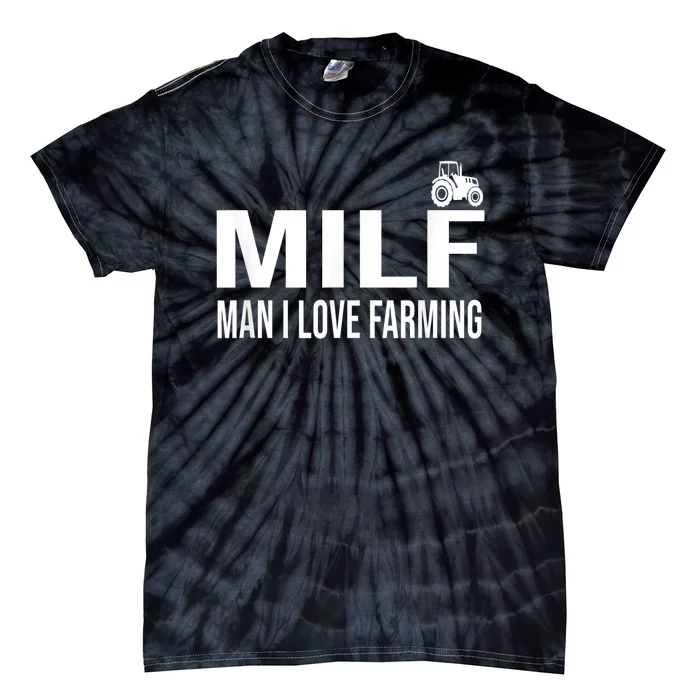 Milf Man I Love Farming Kansas State Football Fan Tie-Dye T-Shirt