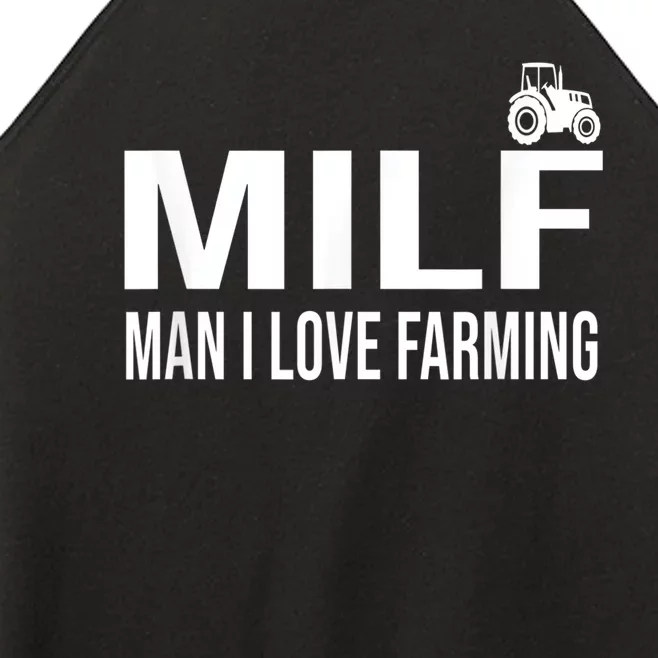 Milf Man I Love Farming Kansas State Football Fan Women’s Perfect Tri Rocker Tank