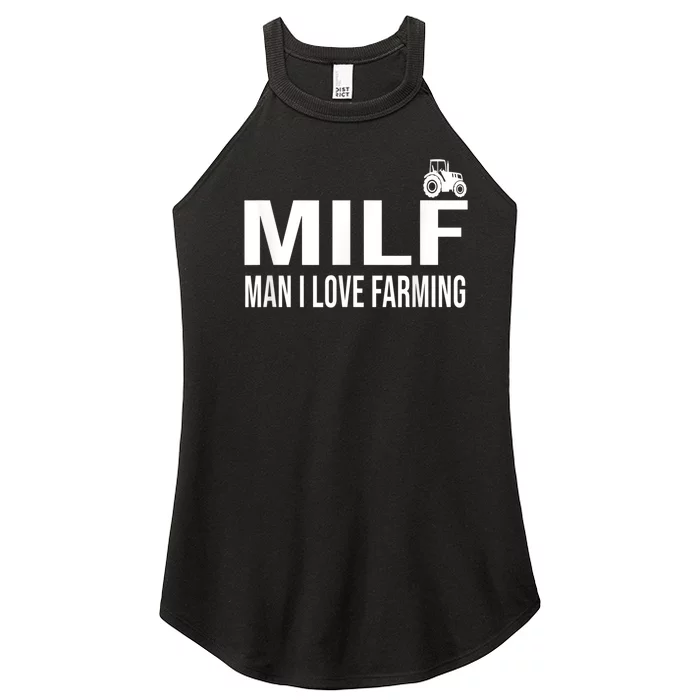 Milf Man I Love Farming Kansas State Football Fan Women’s Perfect Tri Rocker Tank