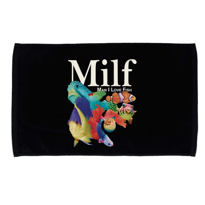 Milf Man I Love Fish Funny Microfiber Hand Towel