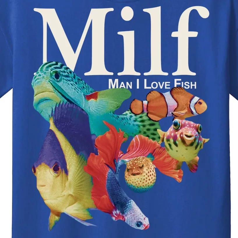 Milf Man I Love Fish Funny Kids T-Shirt