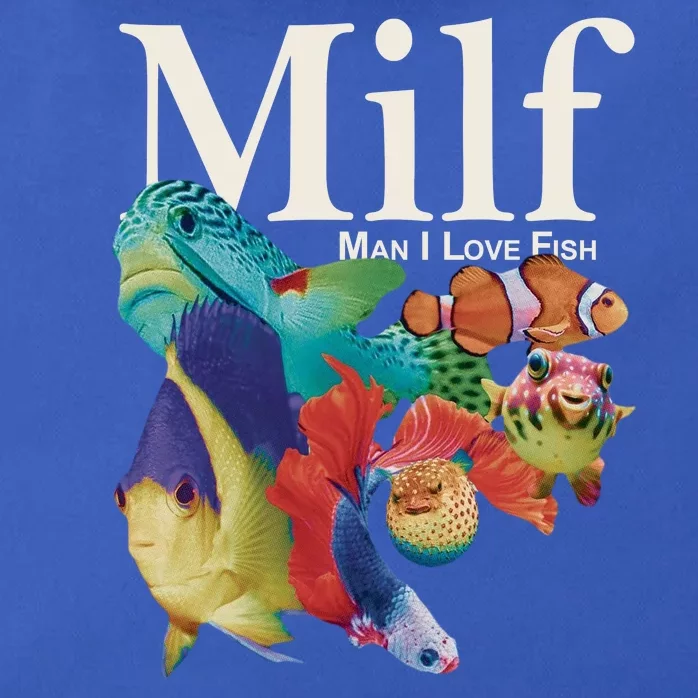 Milf Man I Love Fish Funny Zip Tote Bag