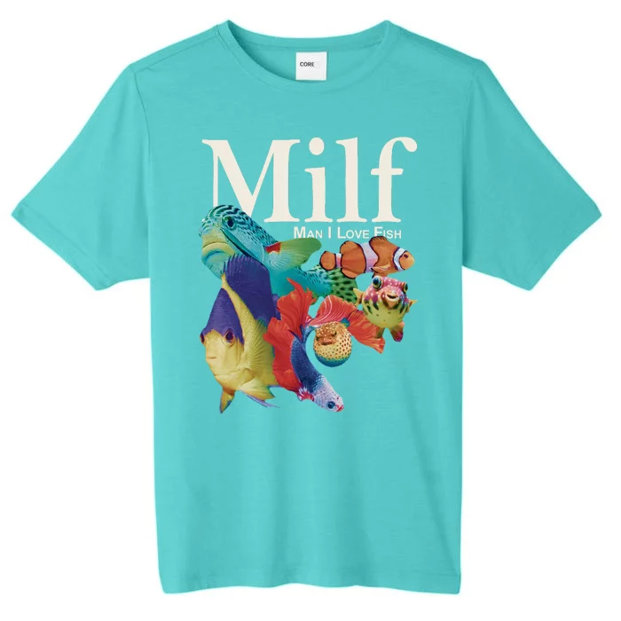 Milf Man I Love Fish Funny ChromaSoft Performance T-Shirt