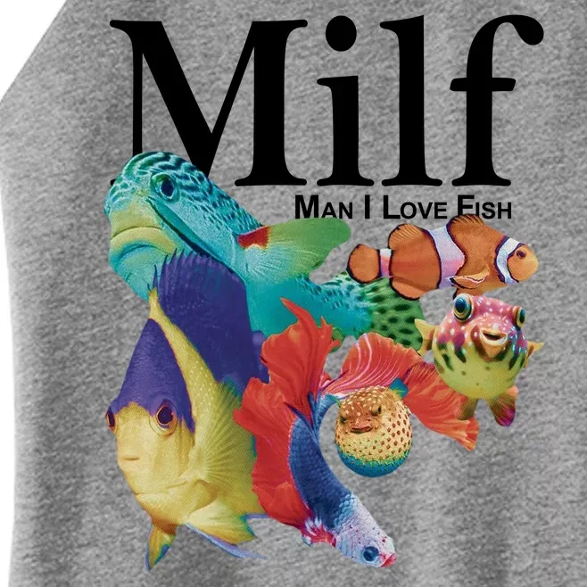 Milf Man I Love Fish Funny Women’s Perfect Tri Rocker Tank