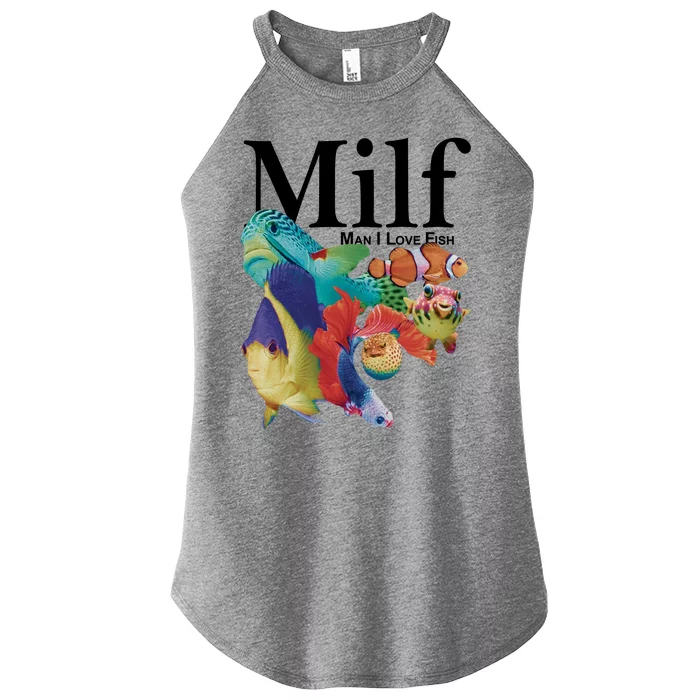 Milf Man I Love Fish Funny Women’s Perfect Tri Rocker Tank