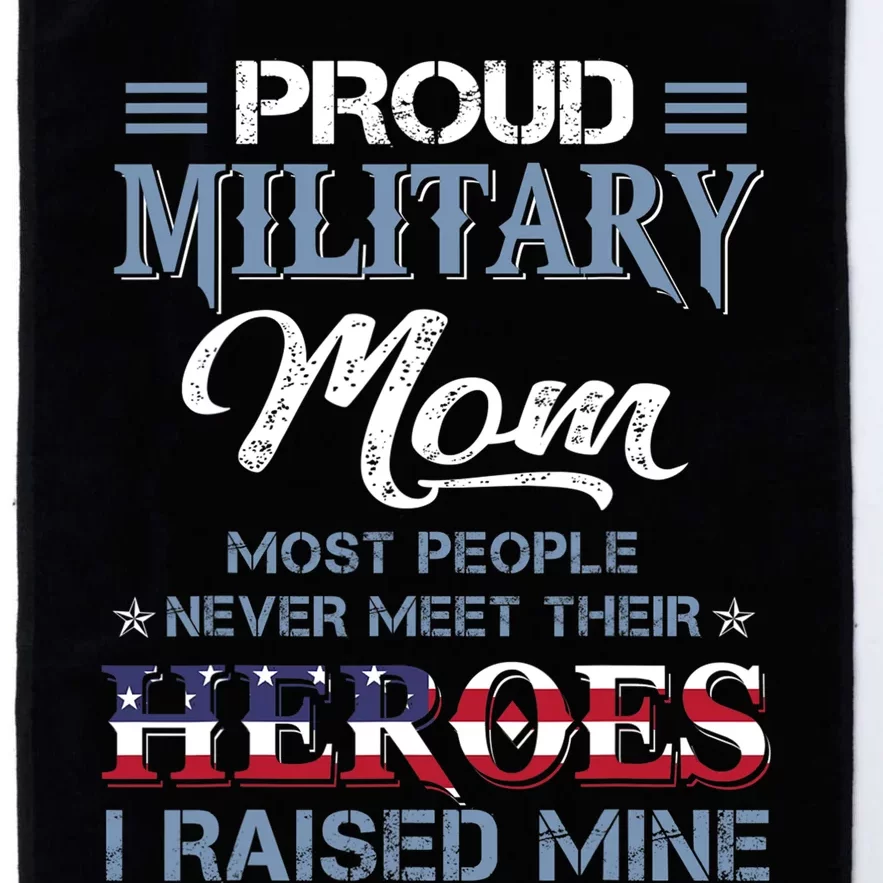 Military Mom I Raised My Hero America American Armed Forces Platinum Collection Golf Towel