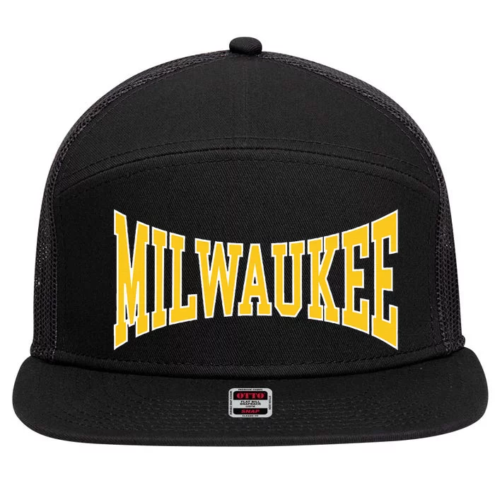 Milwaukee 7 Panel Mesh Trucker Snapback Hat