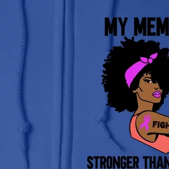 My Meme Is Stronger Than Cancer African American Breast Cute Gift Full Zip Hoodie