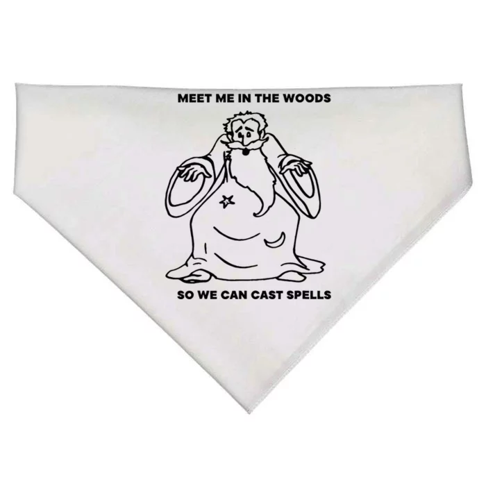 Meet Me In The Woods So We Can Cast Spell USA-Made Doggie Bandana