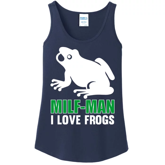 MILF Man I Love Frogs Funny Frog Ladies Essential Tank