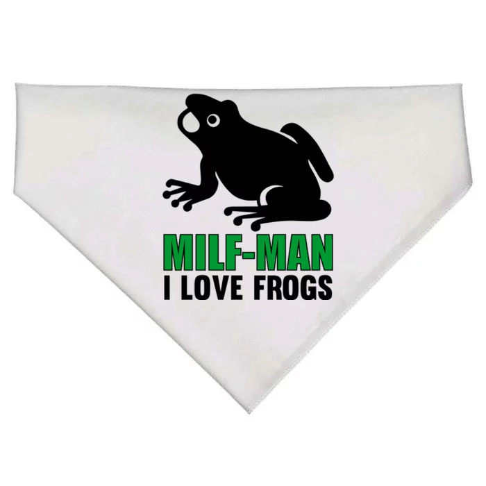 MILF Man I Love Frogs Funny Frog USA-Made Doggie Bandana