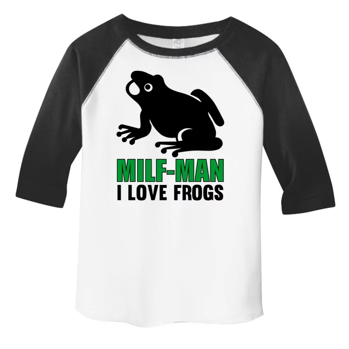 MILF Man I Love Frogs Funny Frog Toddler Fine Jersey T-Shirt