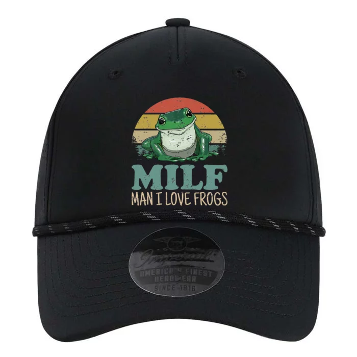 MILF Man I Love Frogs Funny Saying Frog Amphibian Lovers Performance The Dyno Cap