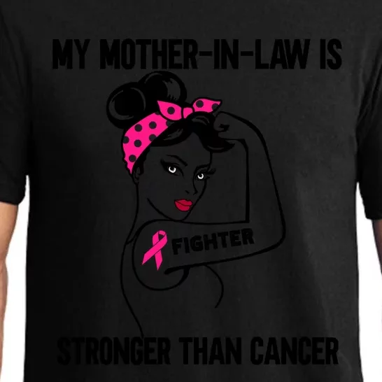 My MotherInLaw Is Stronger Than Cancer Breast Cancer Great Gift Pajama Set