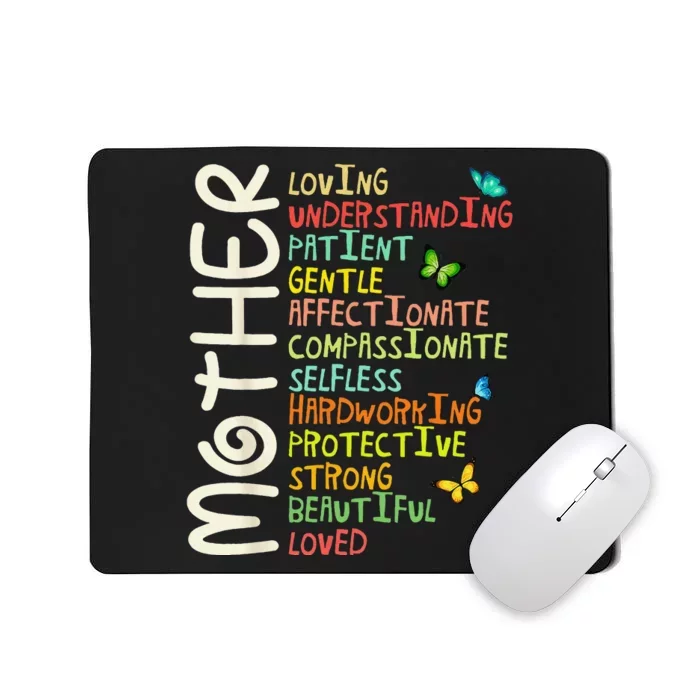 MOTHER Meaning I Love Mom Mothers Day Wo Mousepad