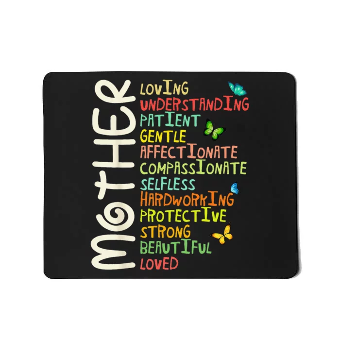 MOTHER Meaning I Love Mom Mothers Day Wo Mousepad