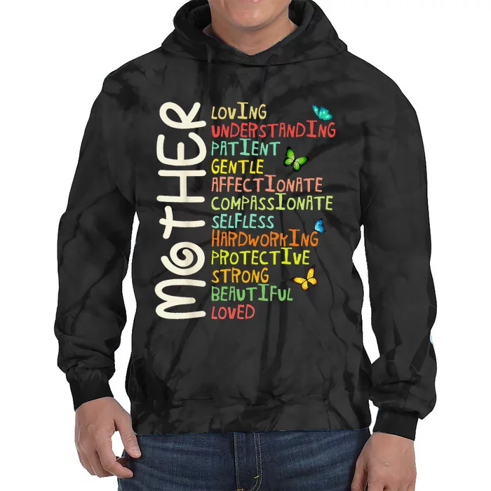 MOTHER Meaning I Love Mom Mothers Day Wo Tie Dye Hoodie