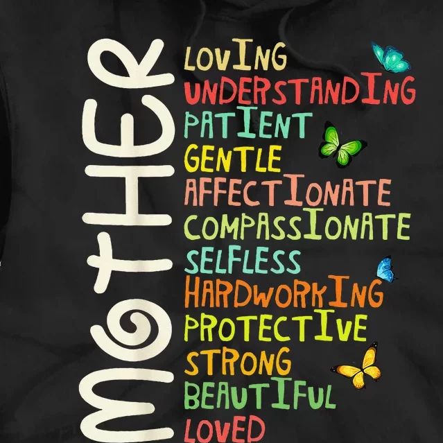 MOTHER Meaning I Love Mom Mothers Day Wo Tie Dye Hoodie