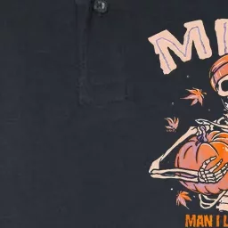 MILF Man I Love Fall Funny Spooky Skeleton Pumpkin Halloween Softstyle Adult Sport Polo