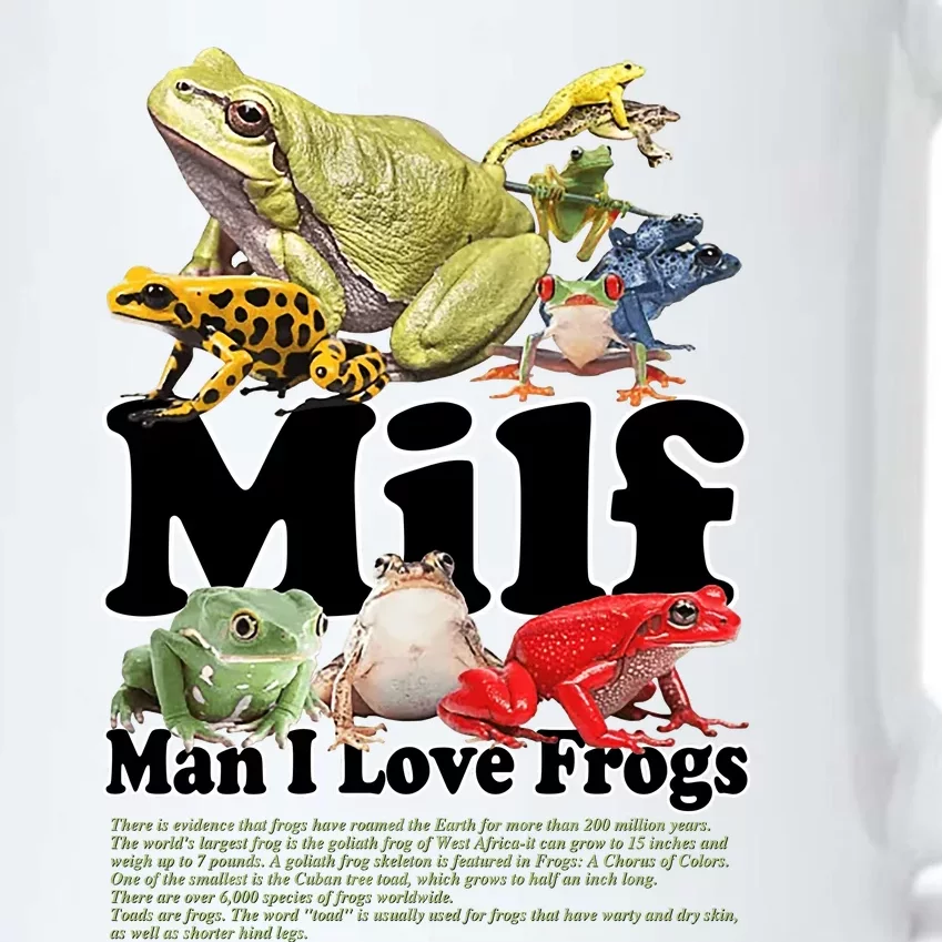 Milf Man I Love Frogs Black Color Changing Mug