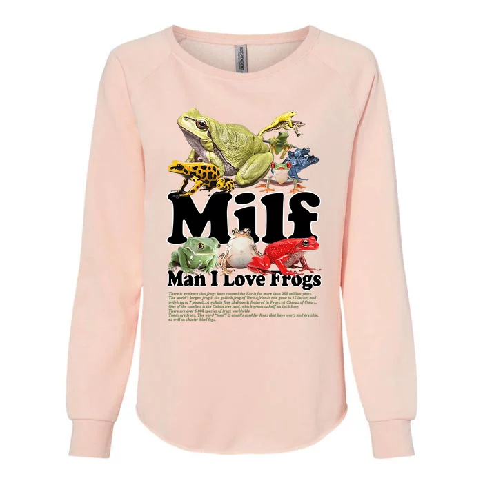 Milf Man I Love Frogs Womens California Wash Sweatshirt