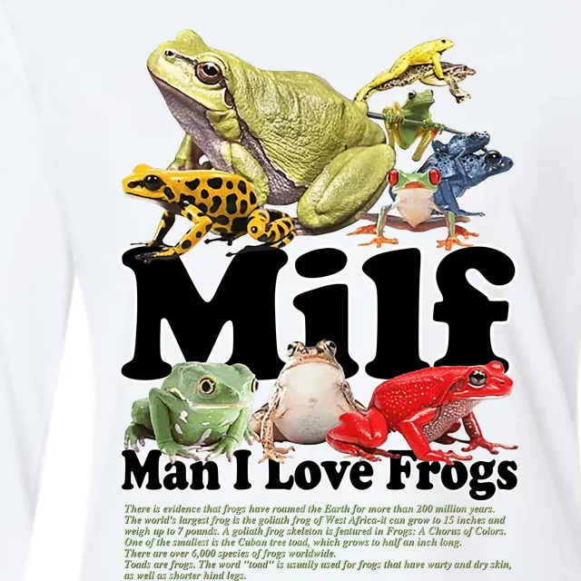 Milf Man I Love Frogs Womens Cotton Relaxed Long Sleeve T-Shirt