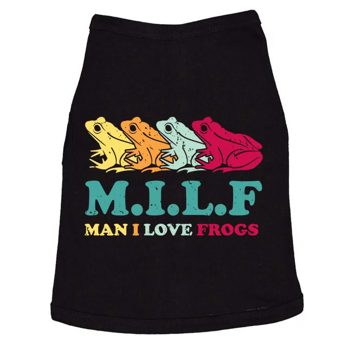 Milf Man I Love Frogs Retro Colorful Doggie Tank