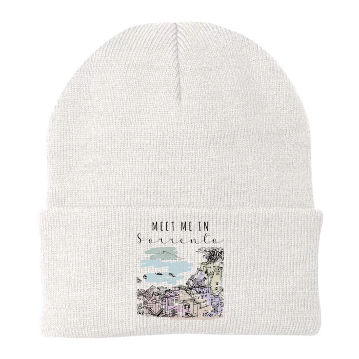 Meet Me In Sorrento Vacation Italy Traveling Italian Italia Knit Cap Winter Beanie