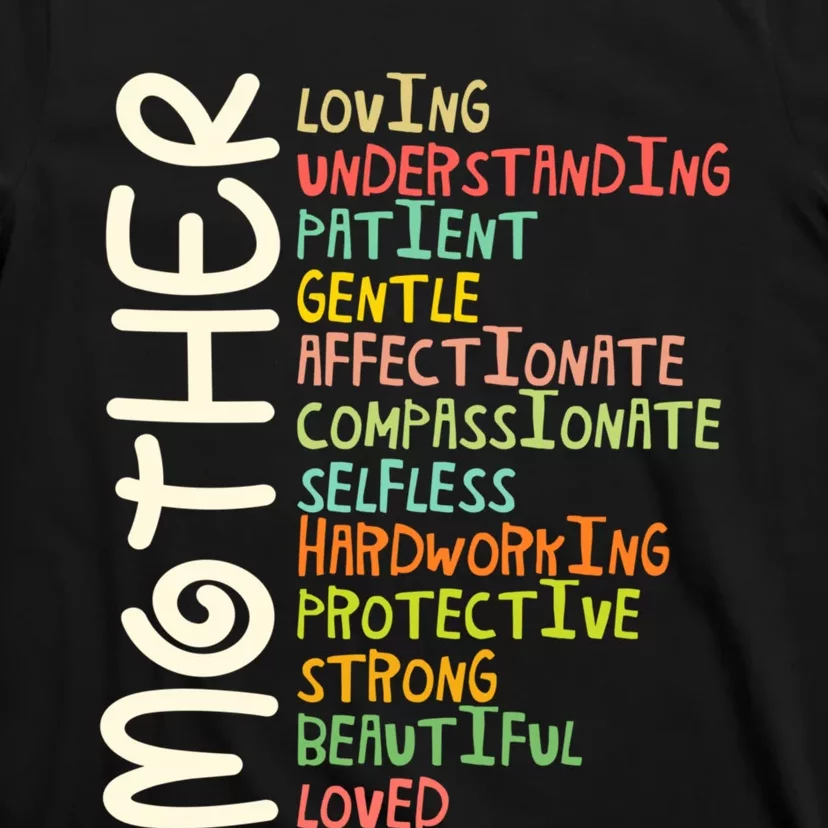 MOTHER Meaning I Love Mom Mothers Day T-Shirt